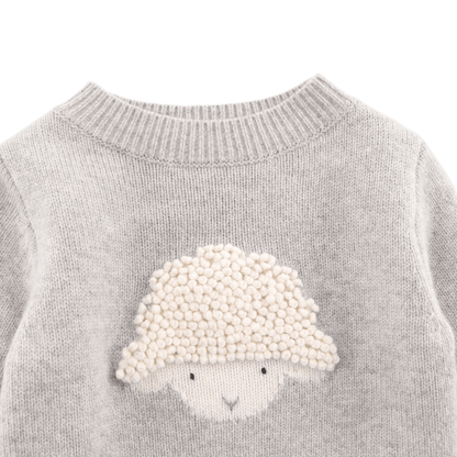 Denn Merino Wool Sweater Lammy - Grey Melange
