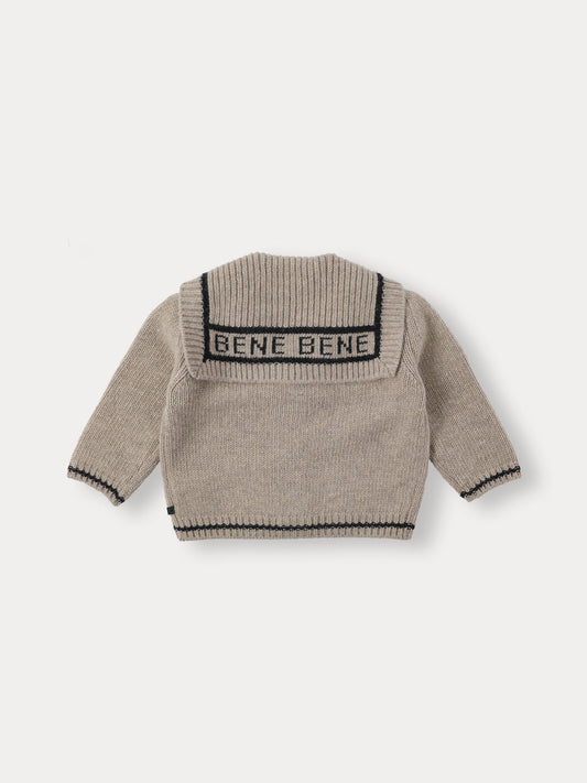 Marine Sailor Knit Cardigan - Sand Beige