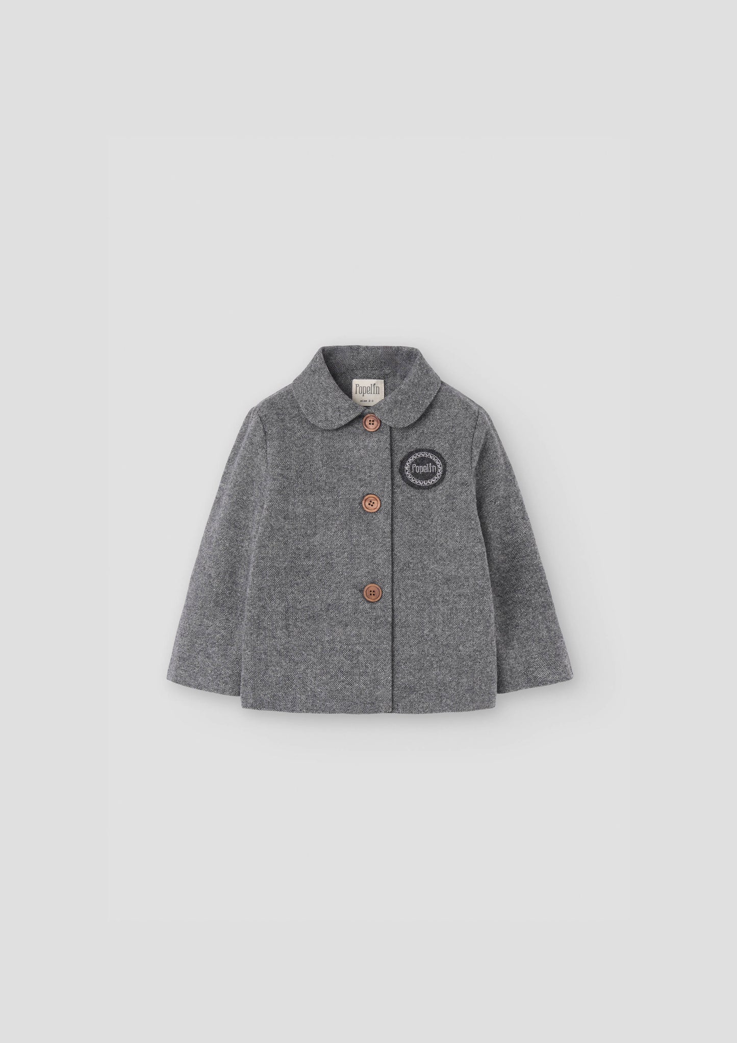 Fleck Coat With Shirt Style Collar 63.4 - Grey
