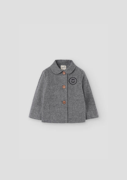 Fleck Coat With Shirt Style Collar 63.4 - Grey
