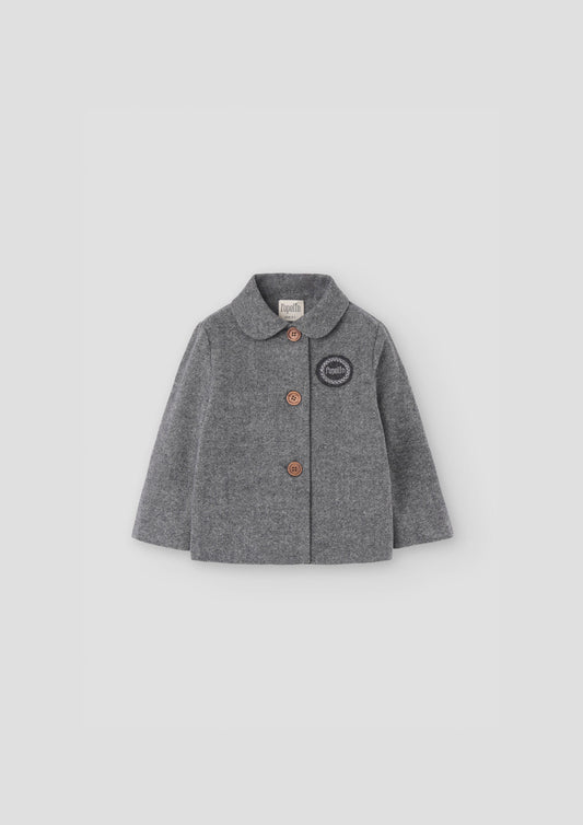 Fleck Coat With Shirt Style Collar 63.4 - Grey
