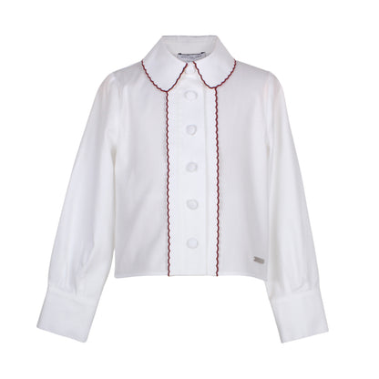 Scallop Blouse - White