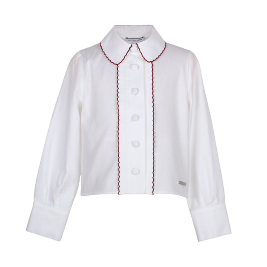 Scallop Blouse - White