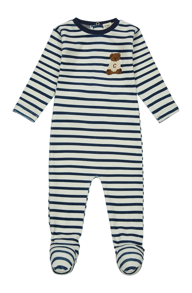 Teddy Lounge Footie - Navy