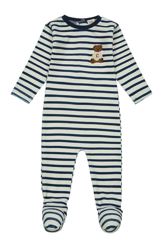 Teddy Lounge Footie - Navy