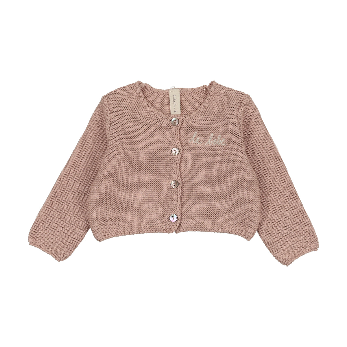 Le Bebe Knit Cardigan - Dusty Pink