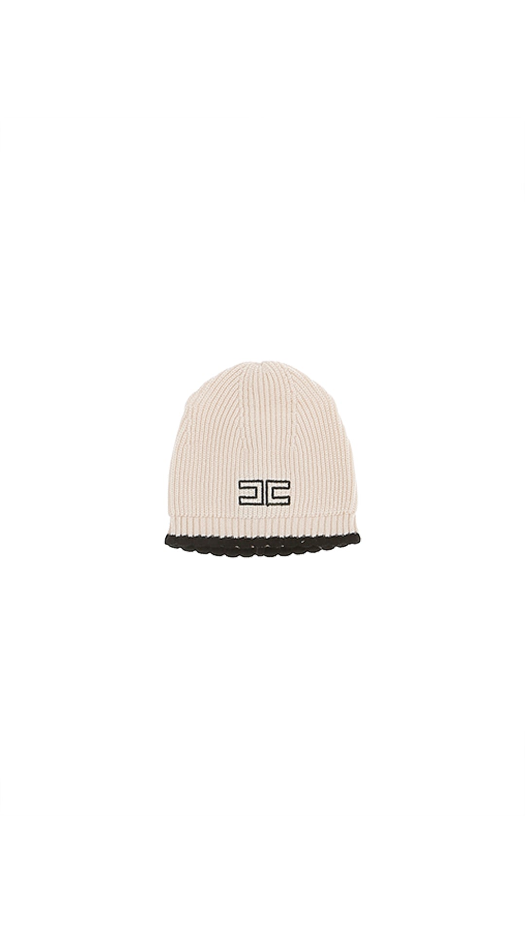 Knit onepiece/ Hat  (ENCP086) - Milk/Black (sold with blanket only)