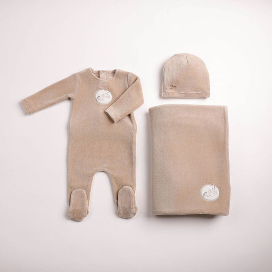 Birdie Branch Velour 3pc Set - Oat