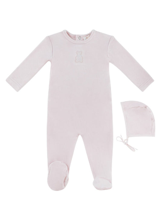 Petit Ours Footie & Hat Set - Pink