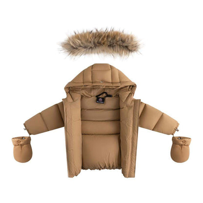 Fur Jacket — Cappuccino/Corduroy/Beige
