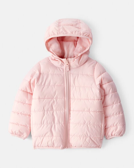 Hooded Baby Down Jacket - Pink