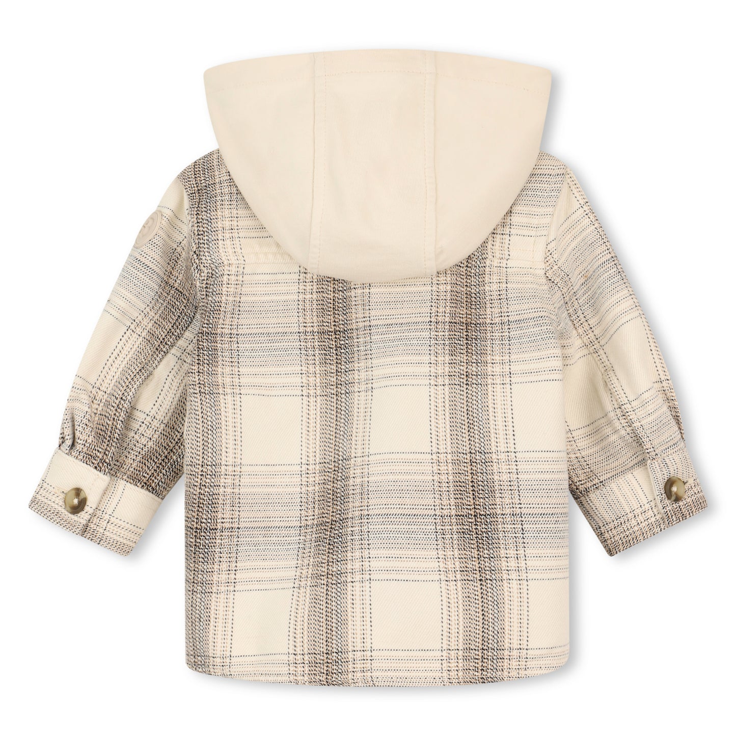 Baby Hoodied Checkered Overshirt J53479 - Ivory