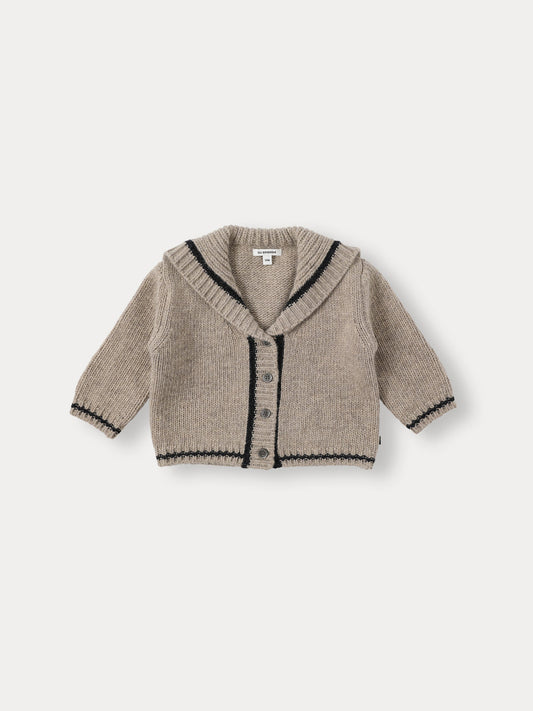 Marine Sailor Knit Cardigan - Sand Beige
