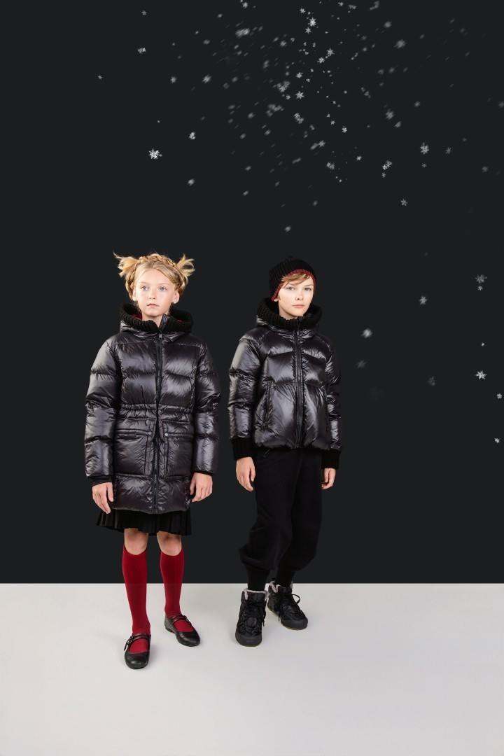 Knit Hood Puffer — Black