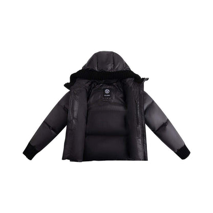 Knit Hood Puffer — Black