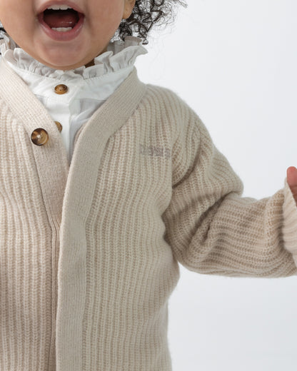 Fennie Merino Wool Cardigan - Soft Sand