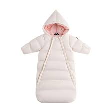 Baby Snowsuit — Off White/Pink