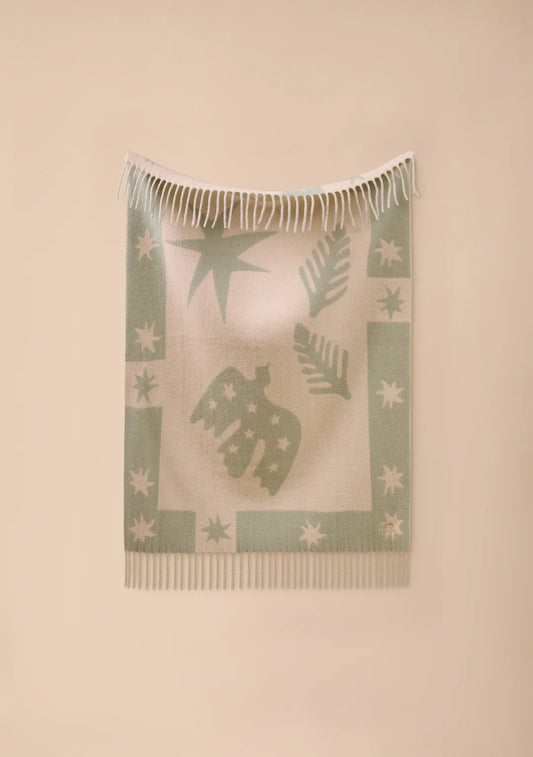 Lambswool Baby Blanket -  Sage Folk