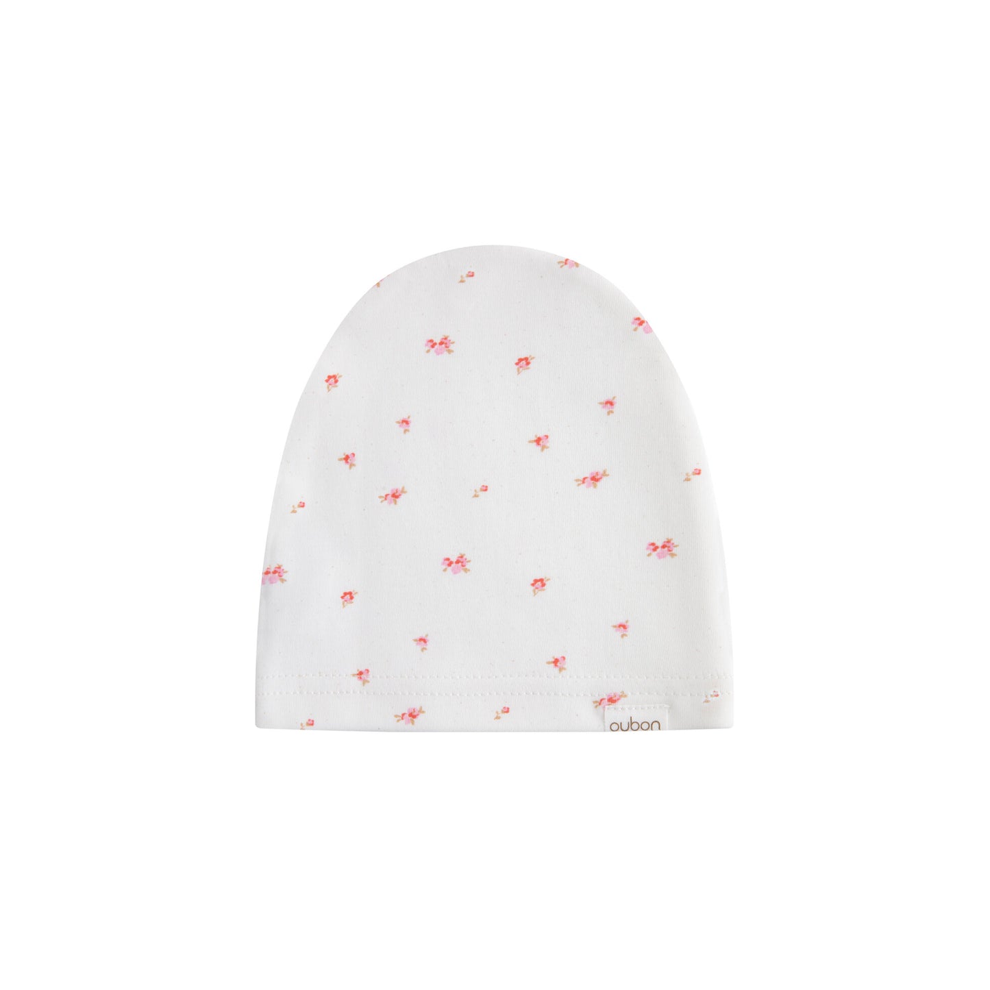 Red And Pink Floral Footie/Hat - Pink