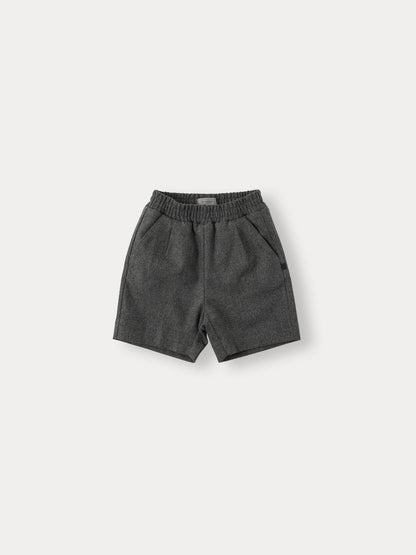 Wool Twill Shorts - Charcoal