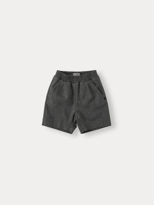 Wool Twill Shorts - Charcoal