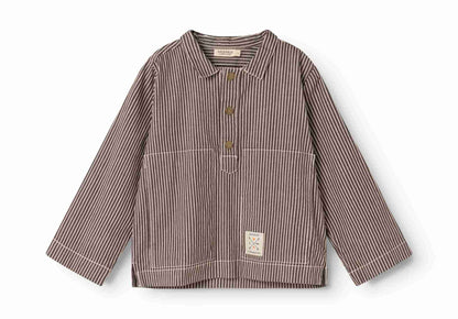 Tovan Shirt - Dark Brown Stripe