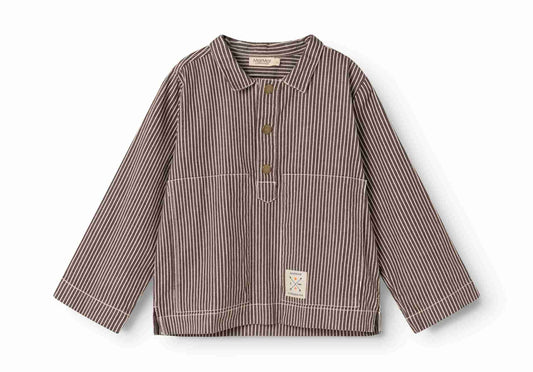 Tovan Shirt - Dark Brown Stripe