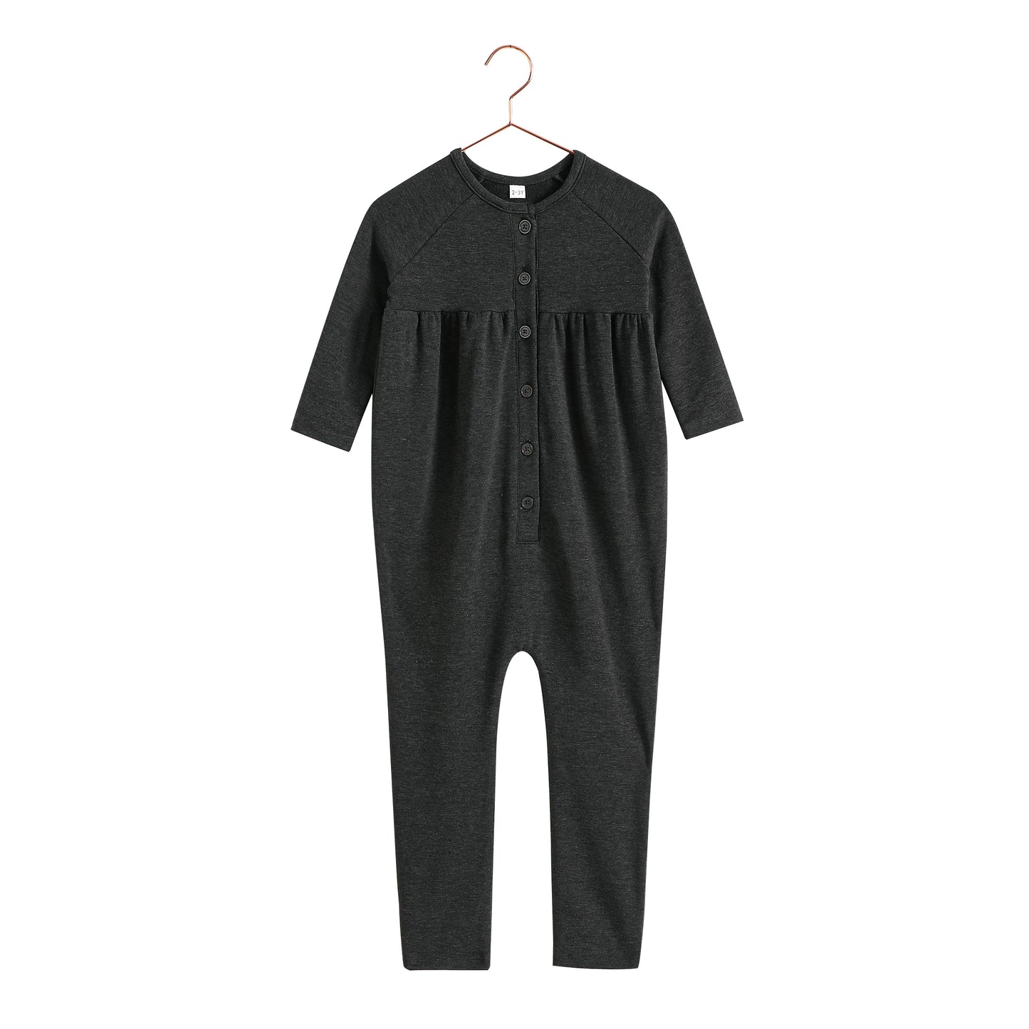 Isla Soft Sweater Baby Romper - Heather Gray