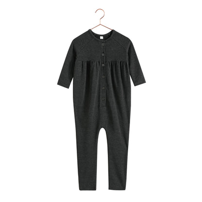 Isla Soft Sweater Baby Romper - Heather Gray