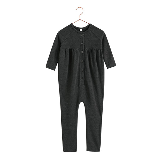 Isla Soft Sweater Baby Romper - Heather Gray