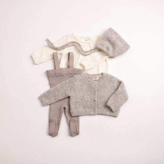 Textured Wool Ensemble-Toasted Oat