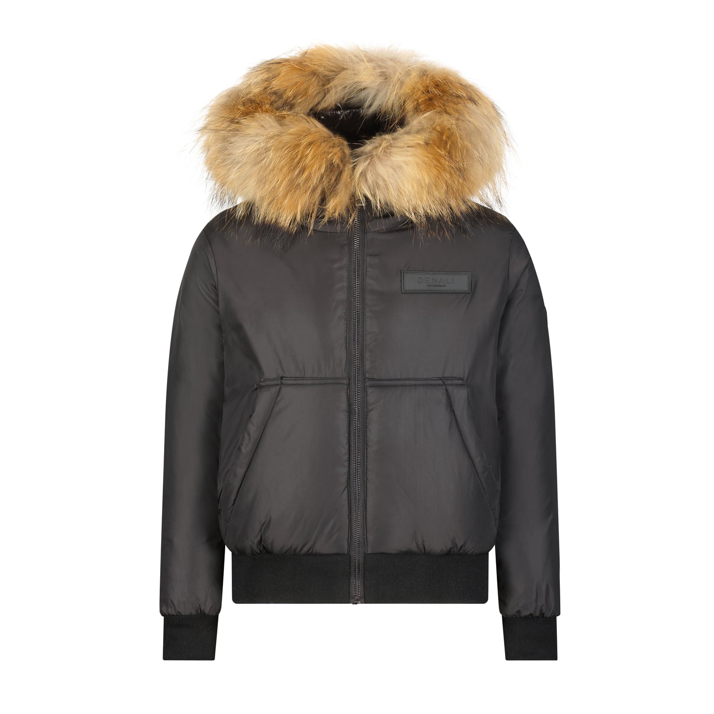 Bomber with Kangaroo Pocket - Black
