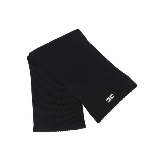 Ribbed Knit Scarf (EFSC007) - Black/Milk