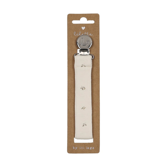 Bitsy Floral Pacifier Clip - Cream/Oat