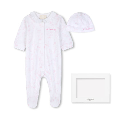 Pajamas With Hat H31539 - White pink