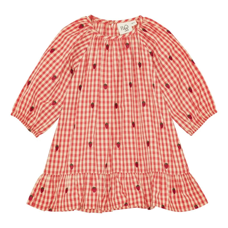 Molly Dress - Berry Gingham