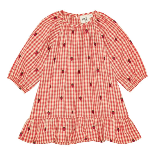 Molly Dress - Berry Gingham