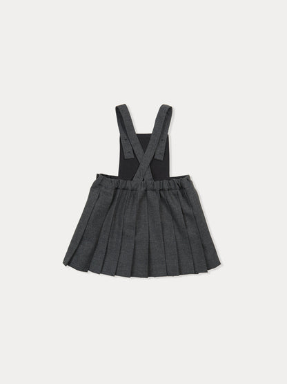 Taffeta Frill Dress - Black
