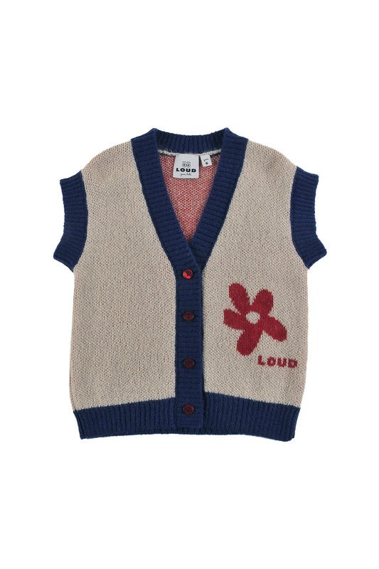 Chamonix Vest - Sand, Red/navy