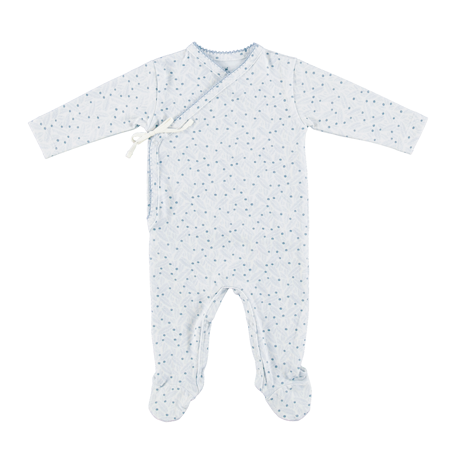 Iver Wrap Overall And Hat - Blue Leaves