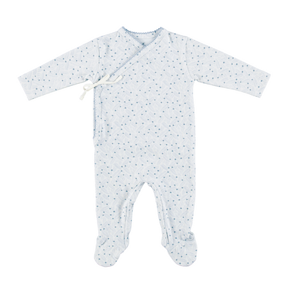 Iver Wrap Overall And Hat - Blue Leaves