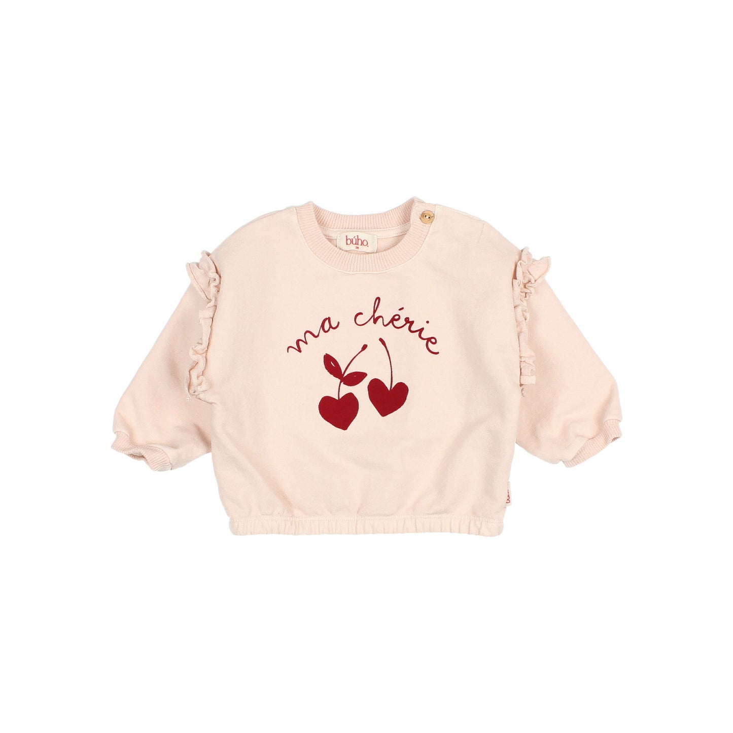 Baby Cherry Sweatshirt - Cream Pink