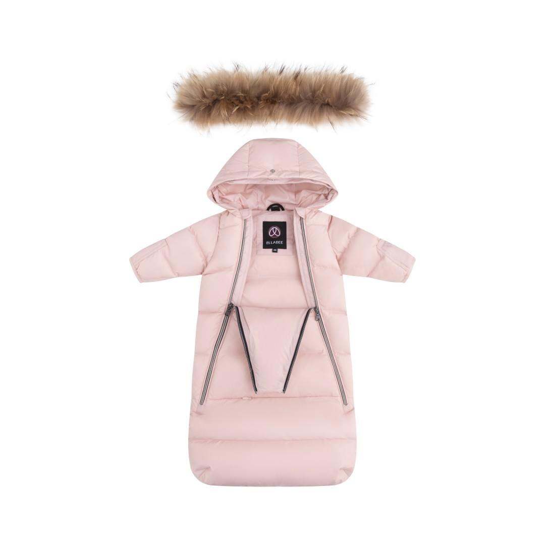 Baby Snowsuit Fur — Pink