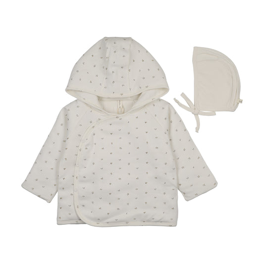 Padded Bitsy Floral Jacket - Cream/Oat
