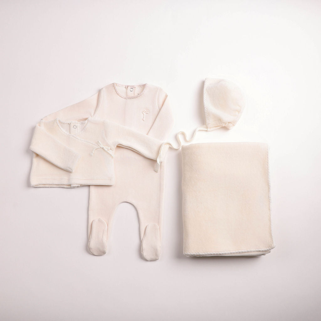 Classic Stitch Wrap 3pc Set - Linen