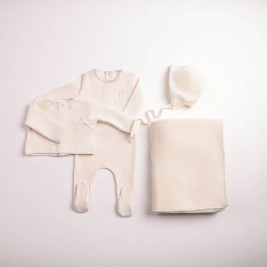 Classic Stitch Wrap 3pc Set - Linen