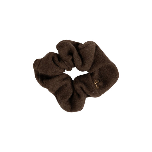 Brushed Wool Scrunchie - Chocolate