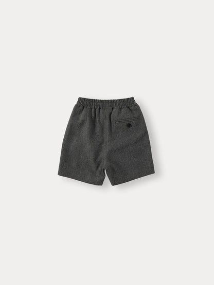Wool Twill Shorts - Charcoal