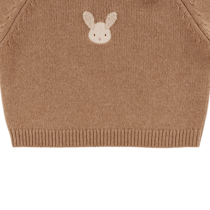 Sibbe Merino Wool Sweater Fluffy Bunny - Hazelnut