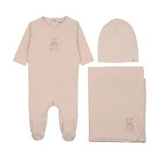 Bunny Print 3pc Set - Pink